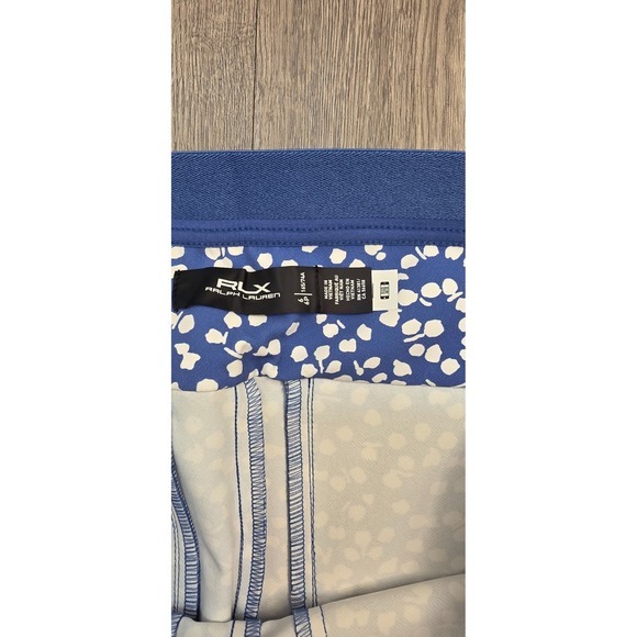 RLX Ralph Lauren Womens Stretch Golf Pants Blue Print Performance Size 6 - Picture 10 of 12